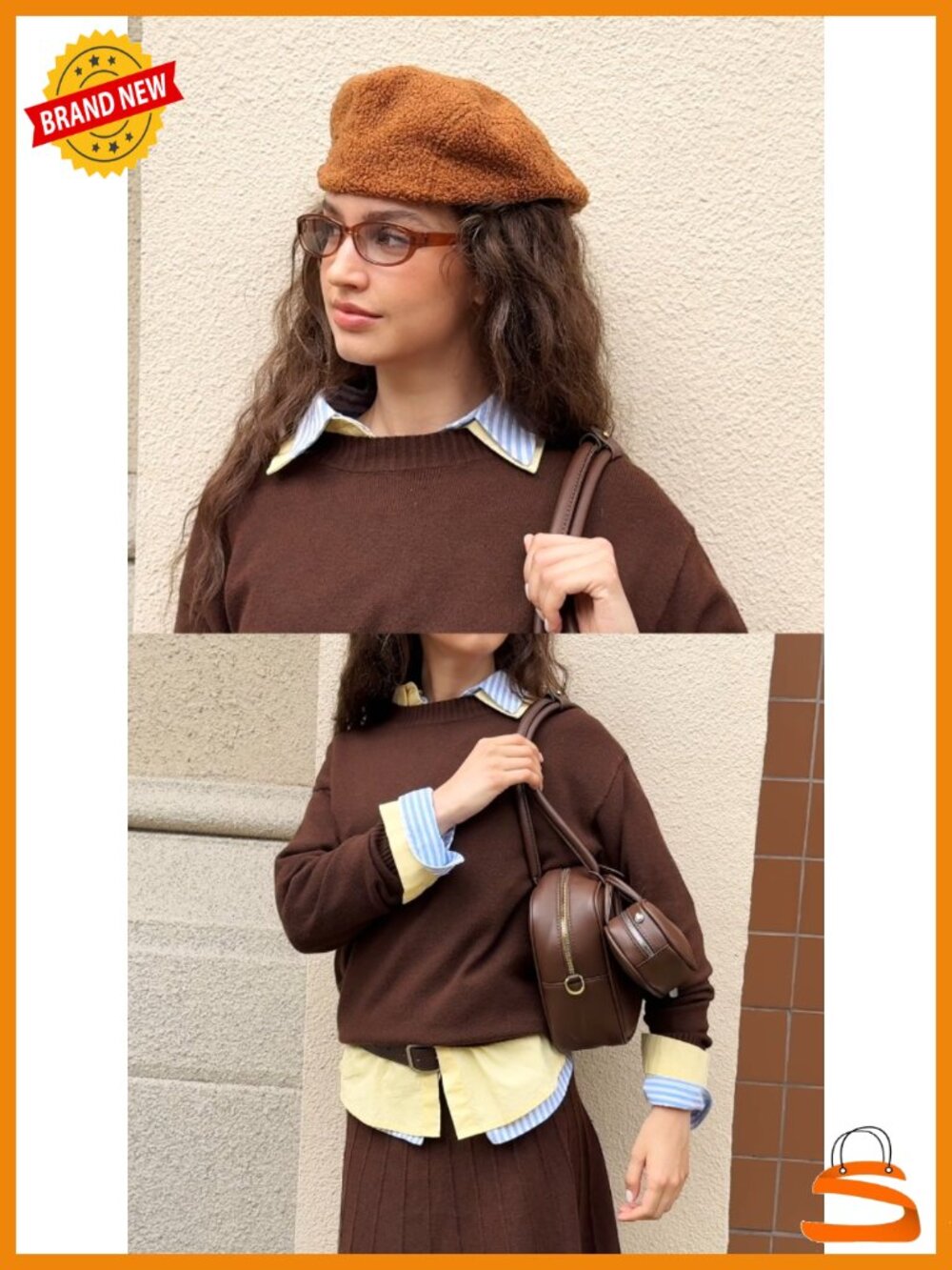 Tankaneo Womens Knit Sweater 2 Piece Skirt Set Pleated Mini Fall Winter - Picture 6 of 6